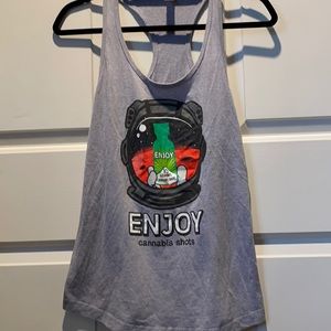 Enjoy Cannabis Shots Space Tank Women’s size large